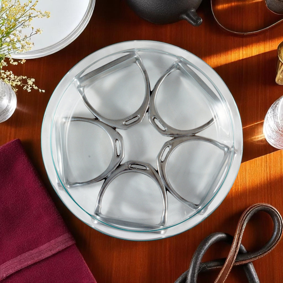 Arthur Court Equestrian Equestrian Stirrup Pie Trivet