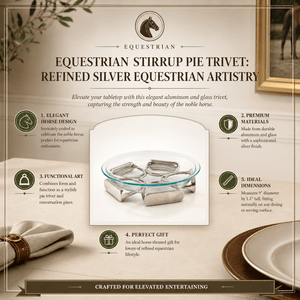 Arthur Court Equestrian Equestrian Stirrup Pie Trivet