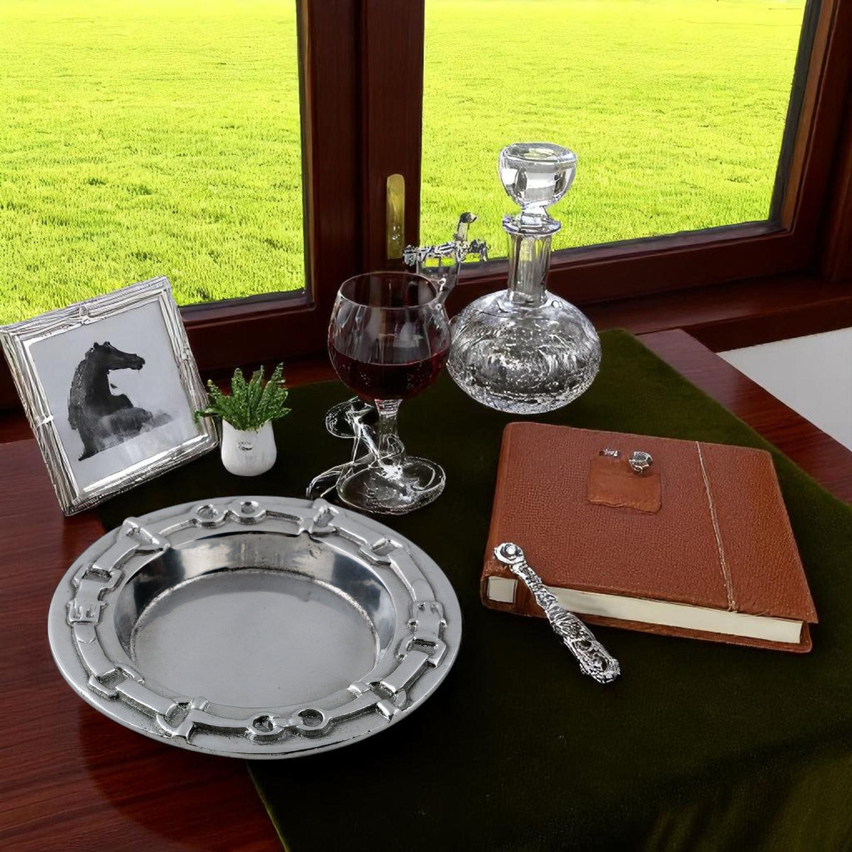 Arthur Court Equestrian Equestrian Wine Coaster