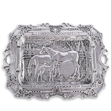 Arthur Court Equestrian Grazing Horses Parlor Tray