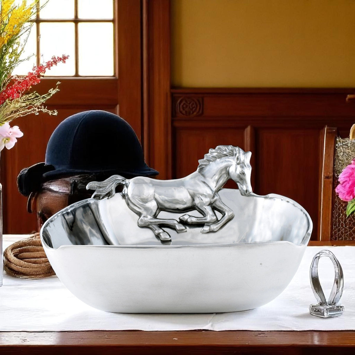 Arthur Court Equestrian Horse 11 Bowl