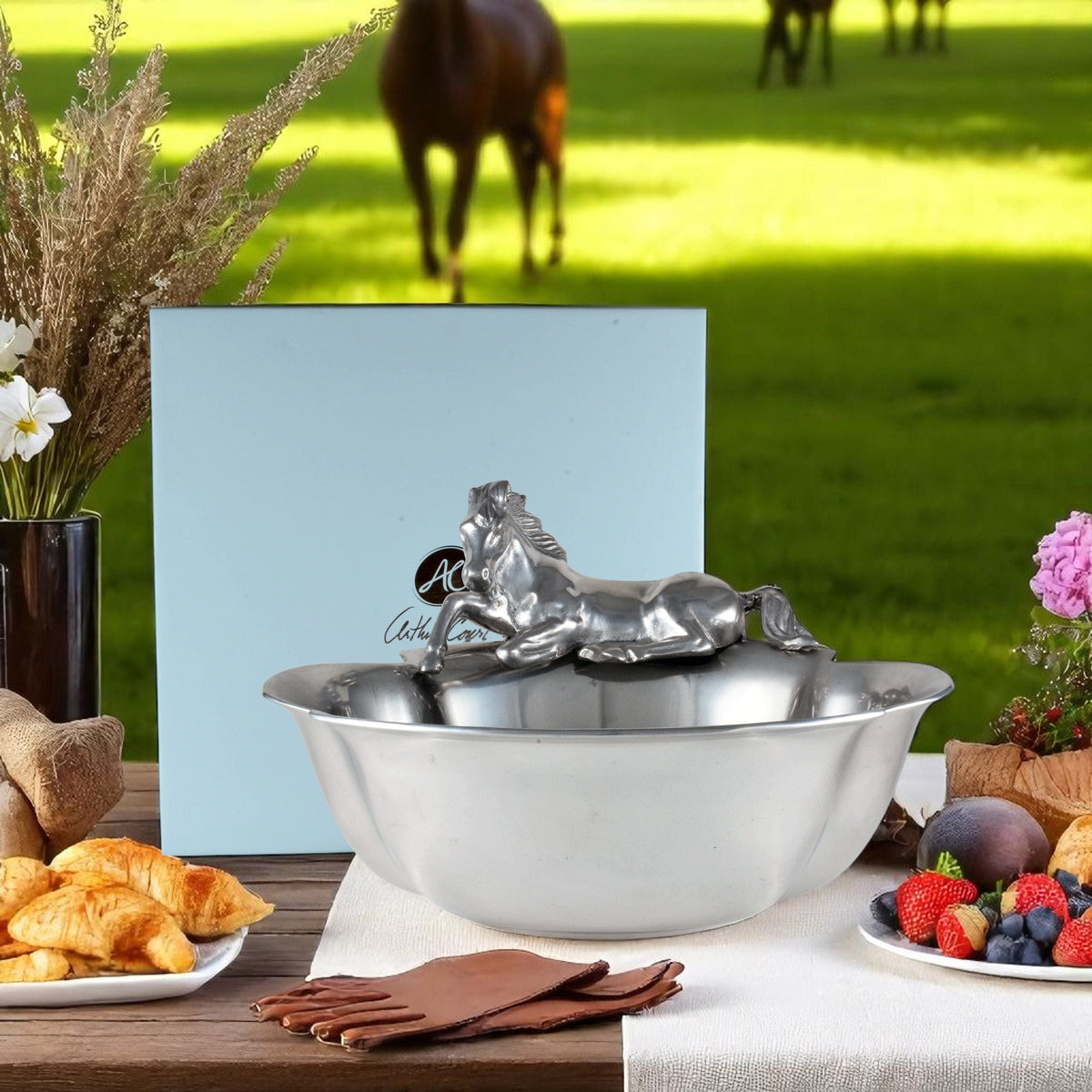 Arthur Court Equestrian Horse 12-1/2 Bowl