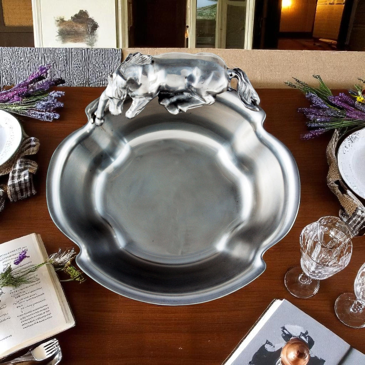 Arthur Court Equestrian Horse 12-1/2 Bowl