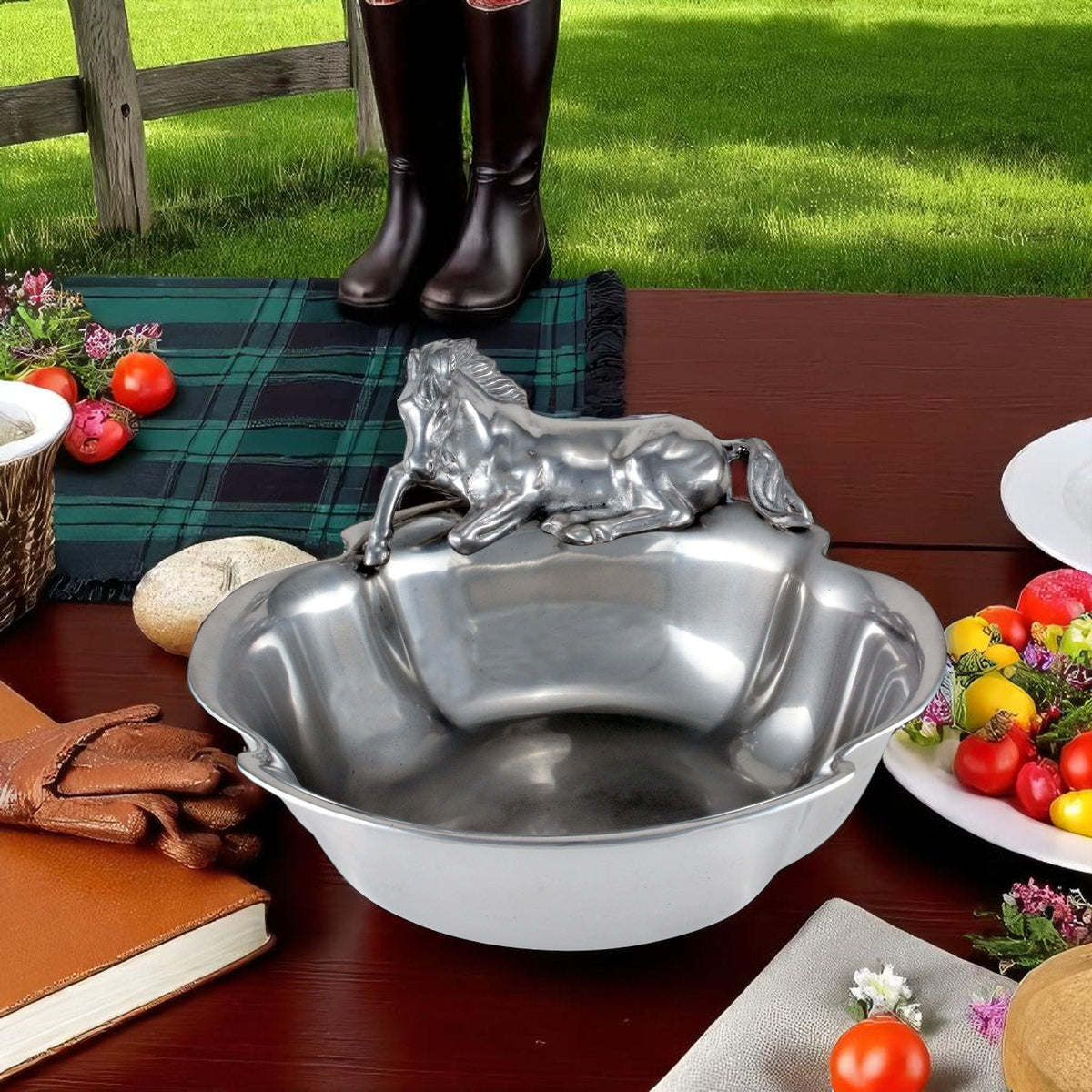 Arthur Court Equestrian Horse 12-1/2 Bowl