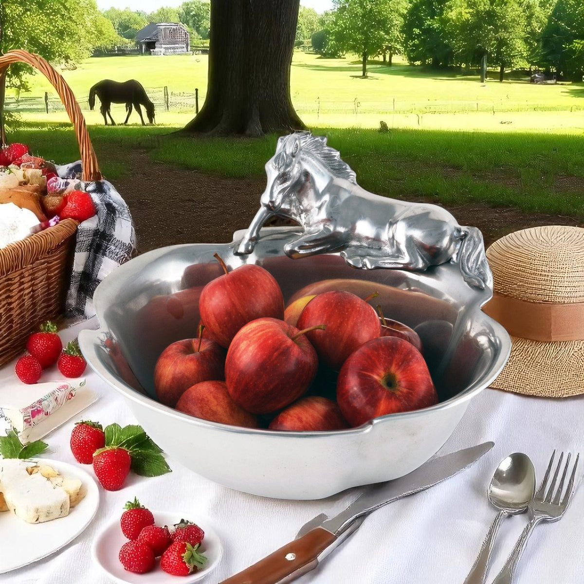 Arthur Court Equestrian Horse 12-1/2 Bowl