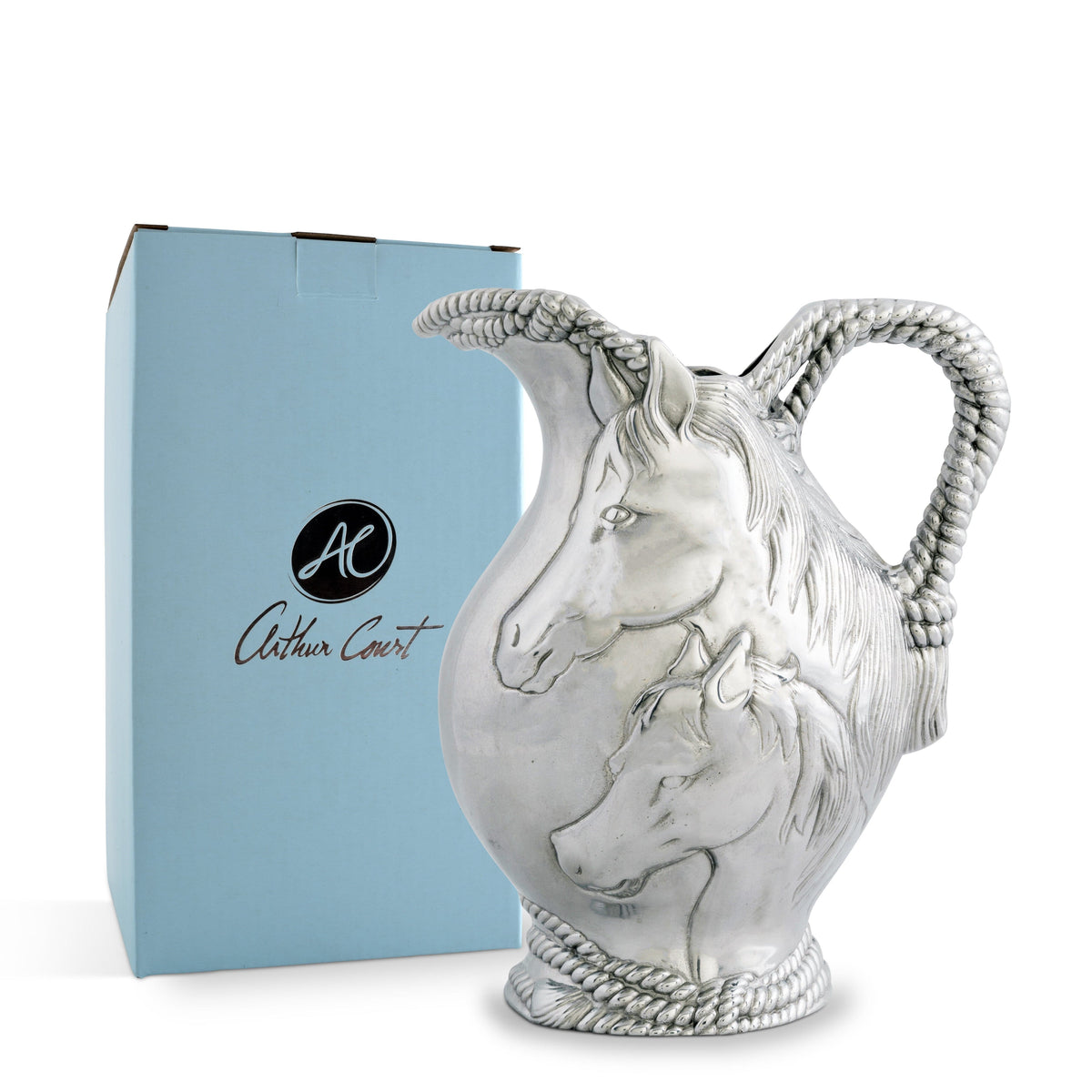 Arthur Court Equestrian Horse and Rope Pitcher