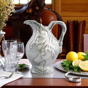 Arthur Court Equestrian Horse and Rope Pitcher