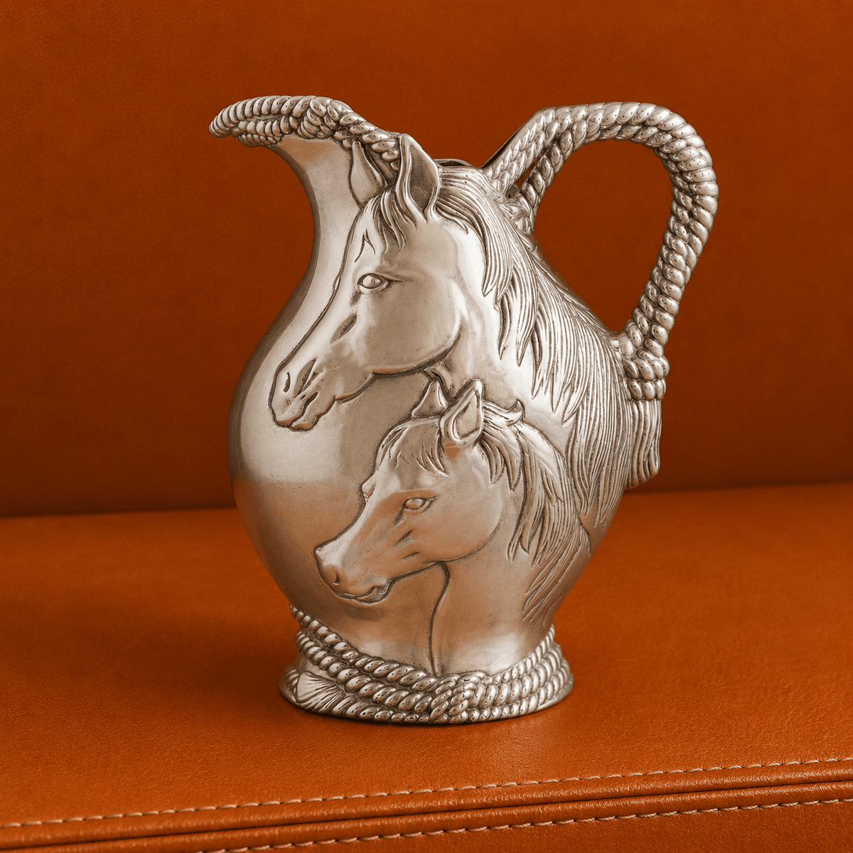 Arthur Court Equestrian Horse and Rope Pitcher