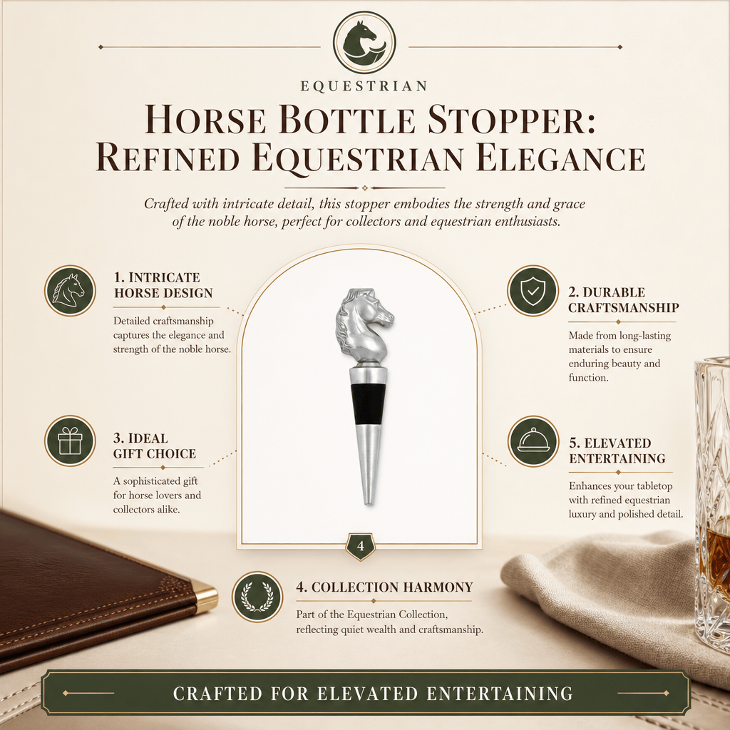Arthur Court Equestrian Horse Bottle Stopper