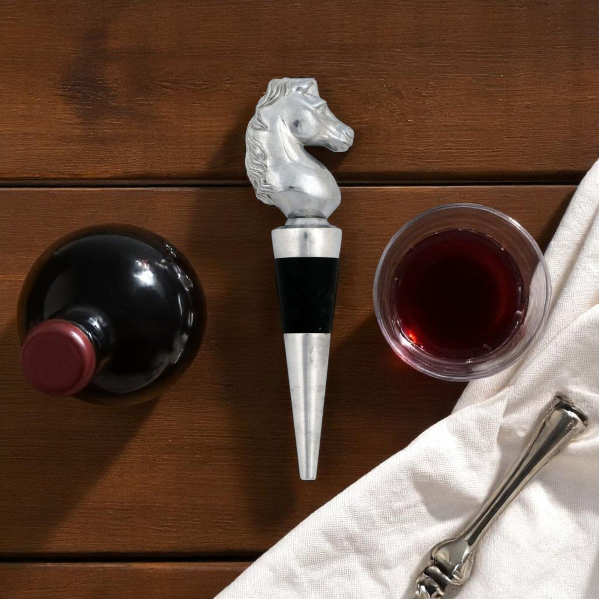 Arthur Court Equestrian Horse Bottle Stopper