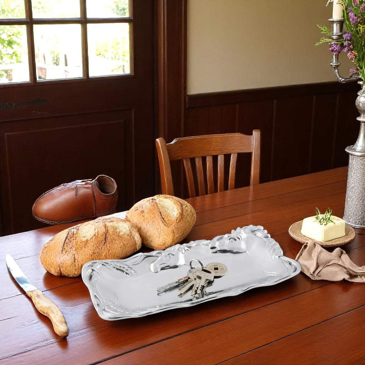 Arthur Court Equestrian Horse Bread Tray 6x12