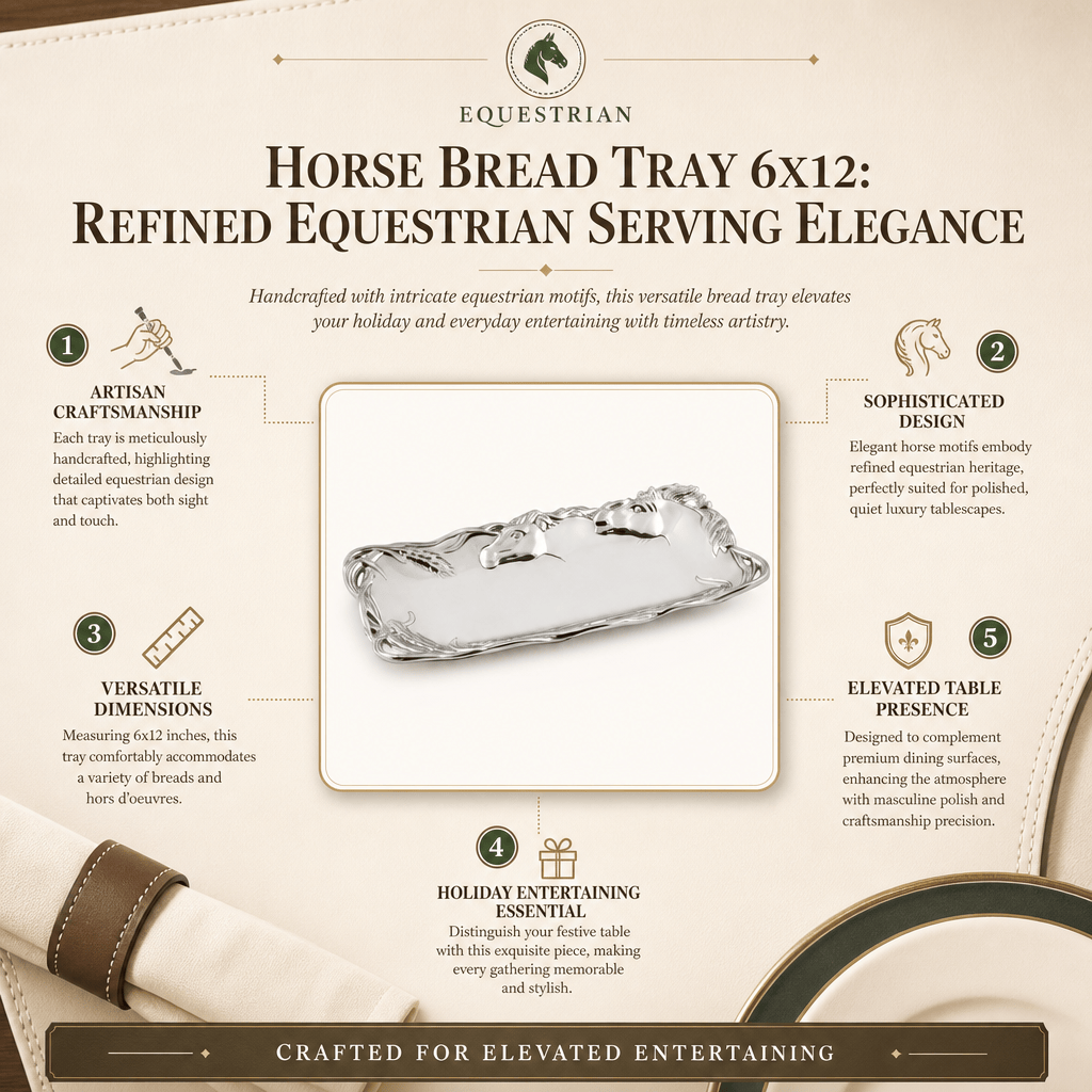 Arthur Court Equestrian Horse Bread Tray 6x12