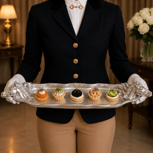 Arthur Court Equestrian Horse Centerpiece Tray
