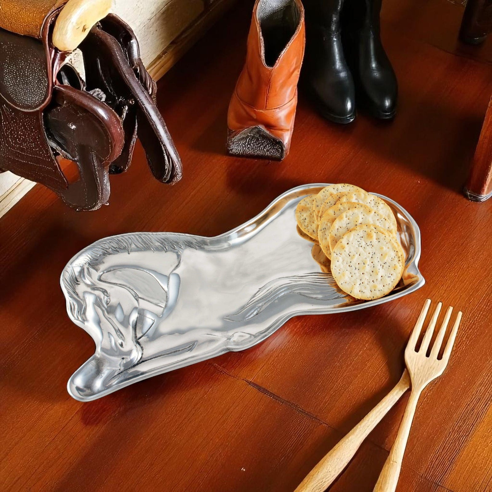 Arthur Court Equestrian Horse Figural 6X12 Tray