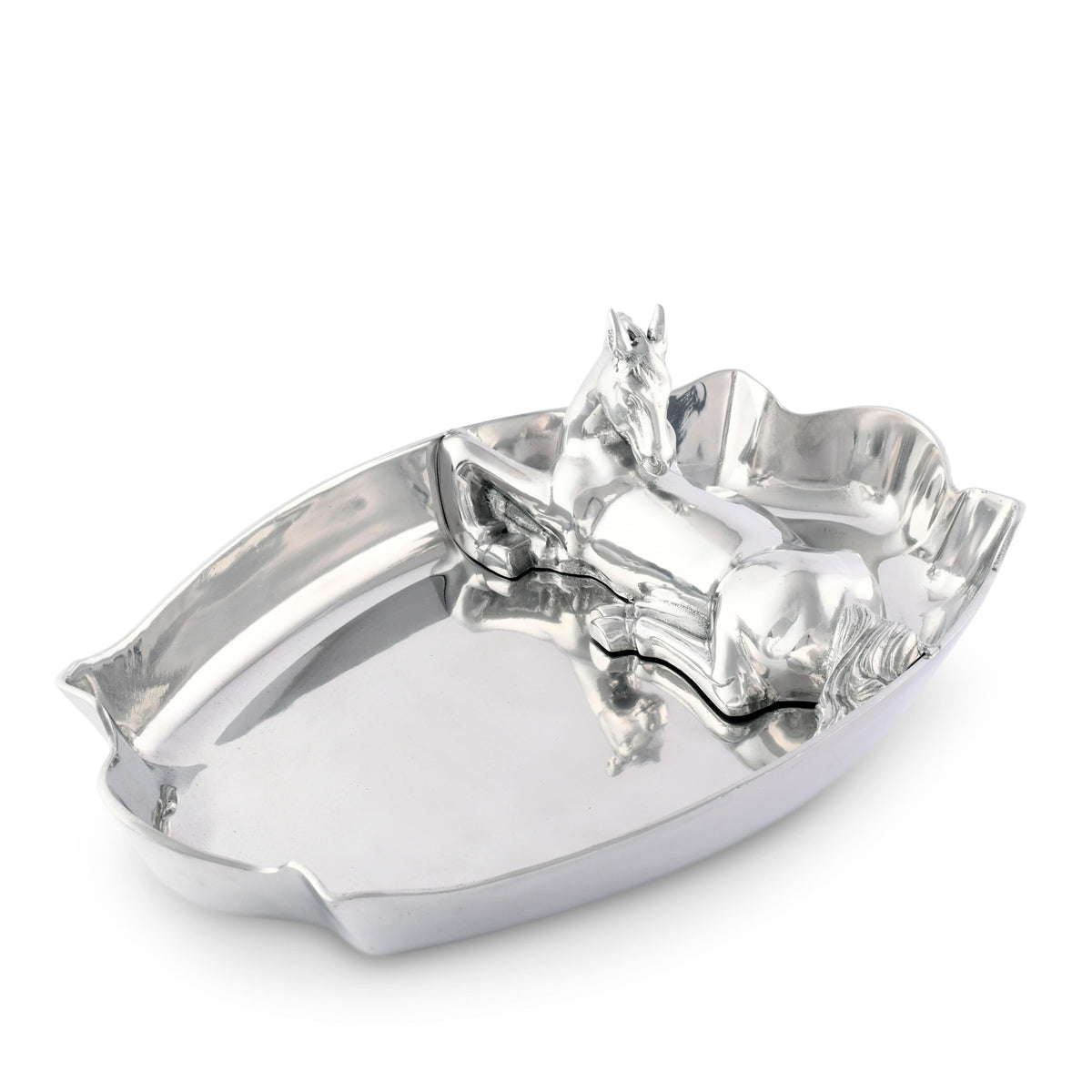 Arthur Court Equestrian Horse Figural Chip and Dip