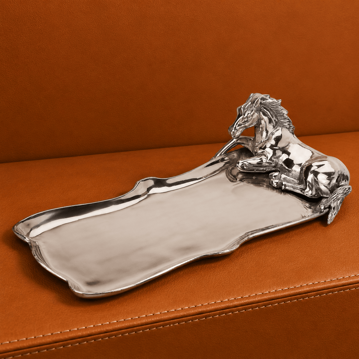 Arthur Court Equestrian Horse Figural Oblong Tray