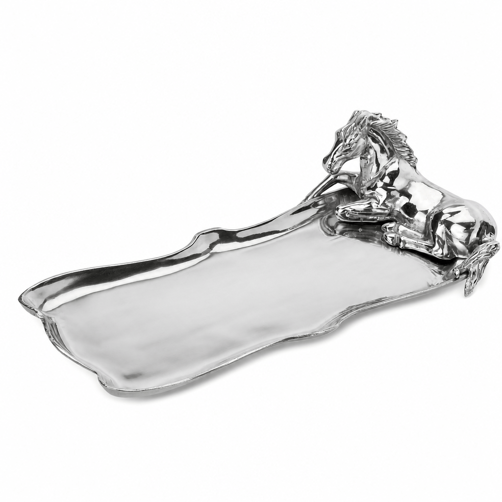 Arthur Court Equestrian Horse Figural Oblong Tray