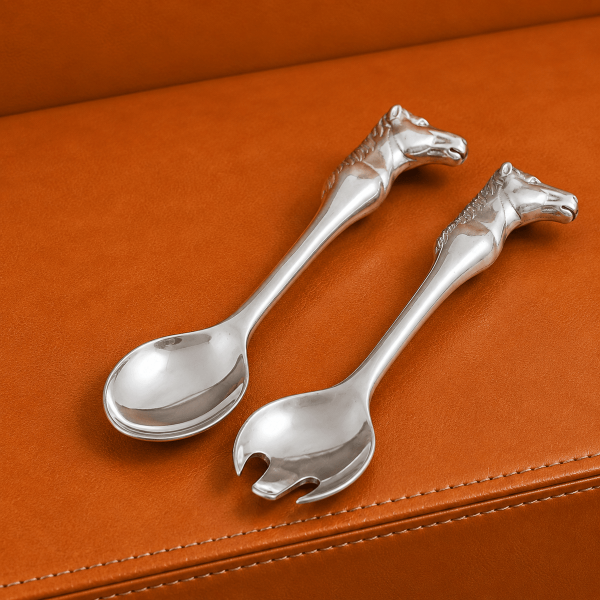 Arthur Court Equestrian Horse Figural Serving Set-Set/2