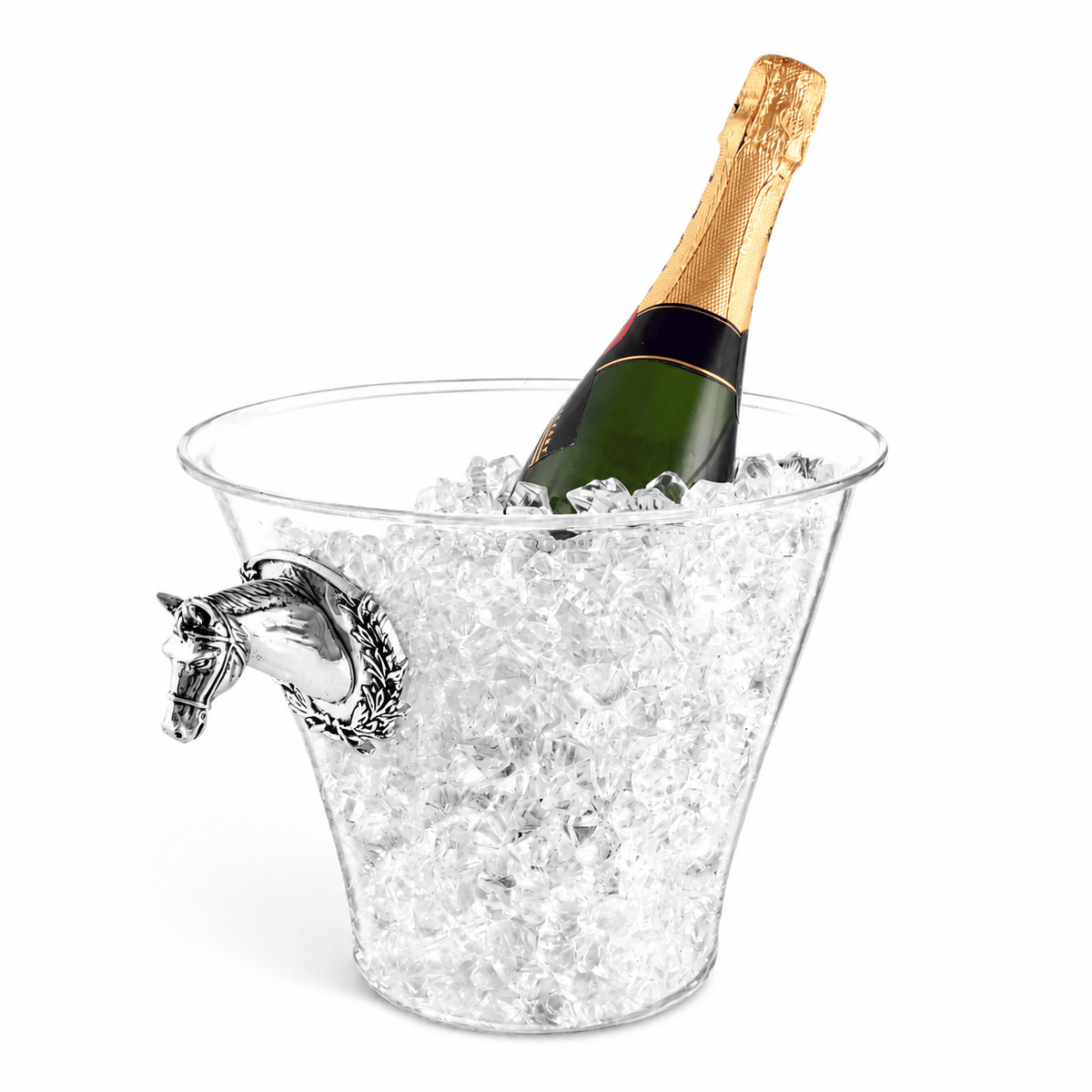 Arthur Court Equestrian Horse Head Handle Acrylic Ice Bucket