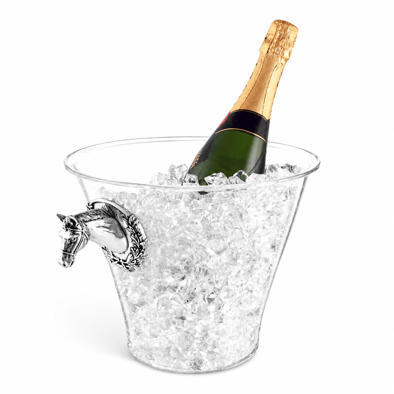 Arthur Court Equestrian Horse Head Handle Acrylic Ice Bucket
