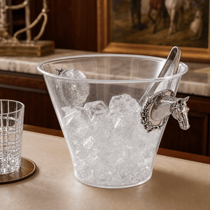 Arthur Court Equestrian Horse Head Handle Acrylic Ice Bucket