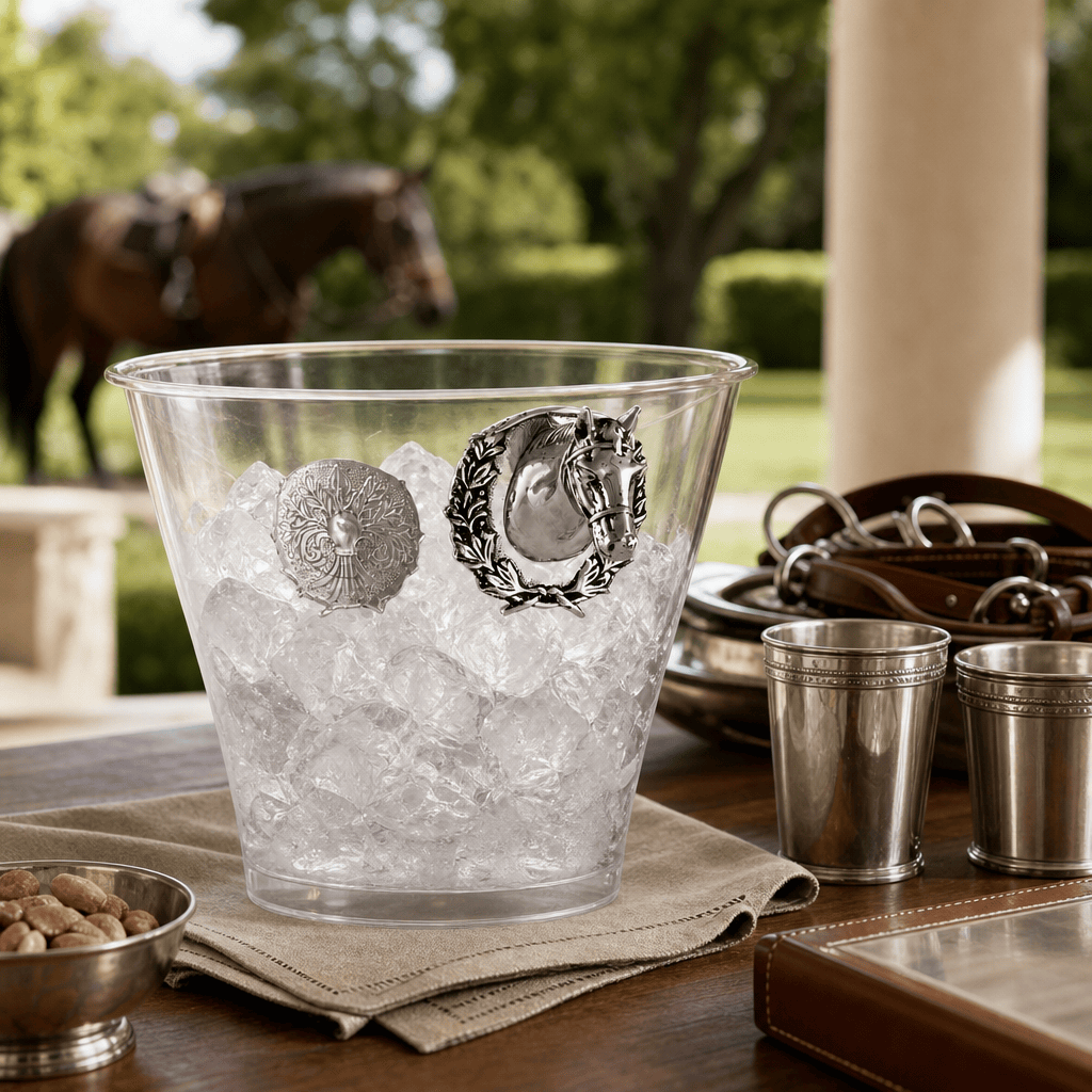 Arthur Court Equestrian Horse Head Handle Acrylic Ice Bucket