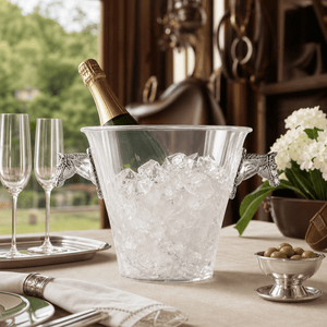 Arthur Court Equestrian Horse Head Handle Acrylic Ice Bucket