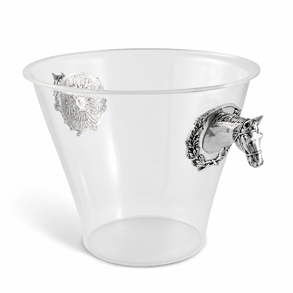 Arthur Court Equestrian Horse Head Handle Acrylic Ice Bucket