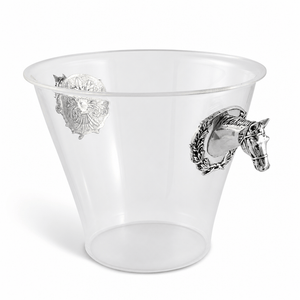 Arthur Court Equestrian Horse Head Handle Acrylic Ice Bucket