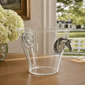 Arthur Court Equestrian Horse Head Handle Acrylic Ice Bucket