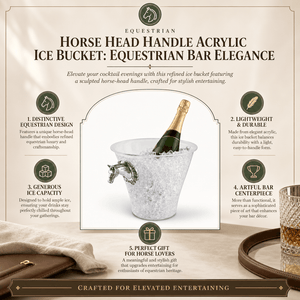 Arthur Court Equestrian Horse Head Handle Acrylic Ice Bucket