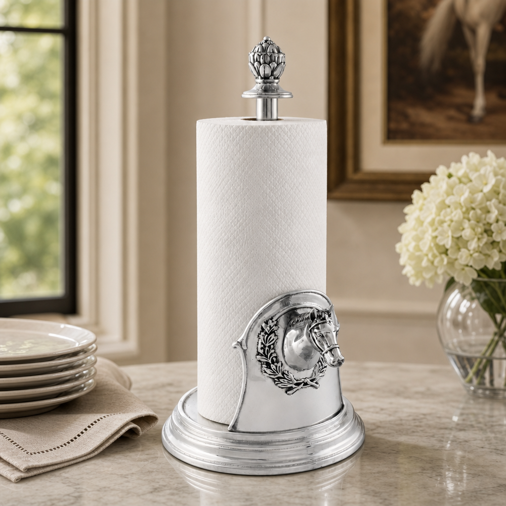 Arthur Court Equestrian Horse Head Paper Towel Holder