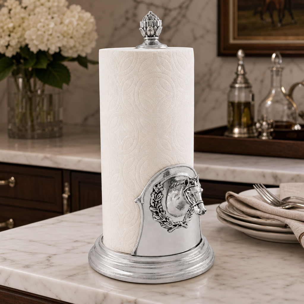 Arthur Court Equestrian Horse Head Paper Towel Holder