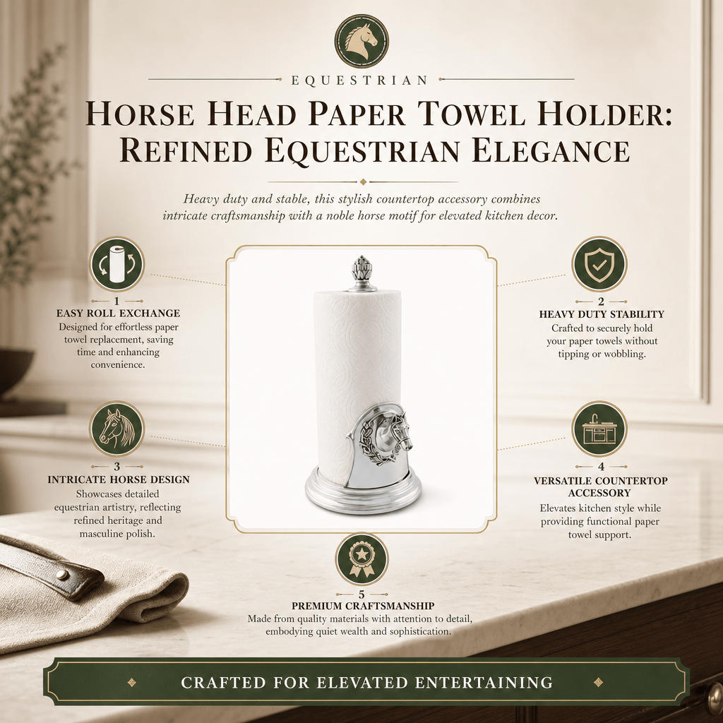 Arthur Court Equestrian Horse Head Paper Towel Holder