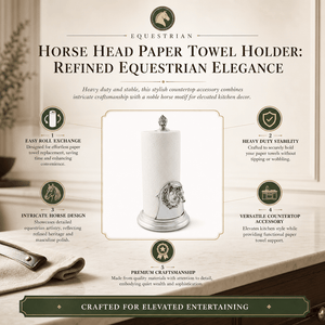 Arthur Court Equestrian Horse Head Paper Towel Holder