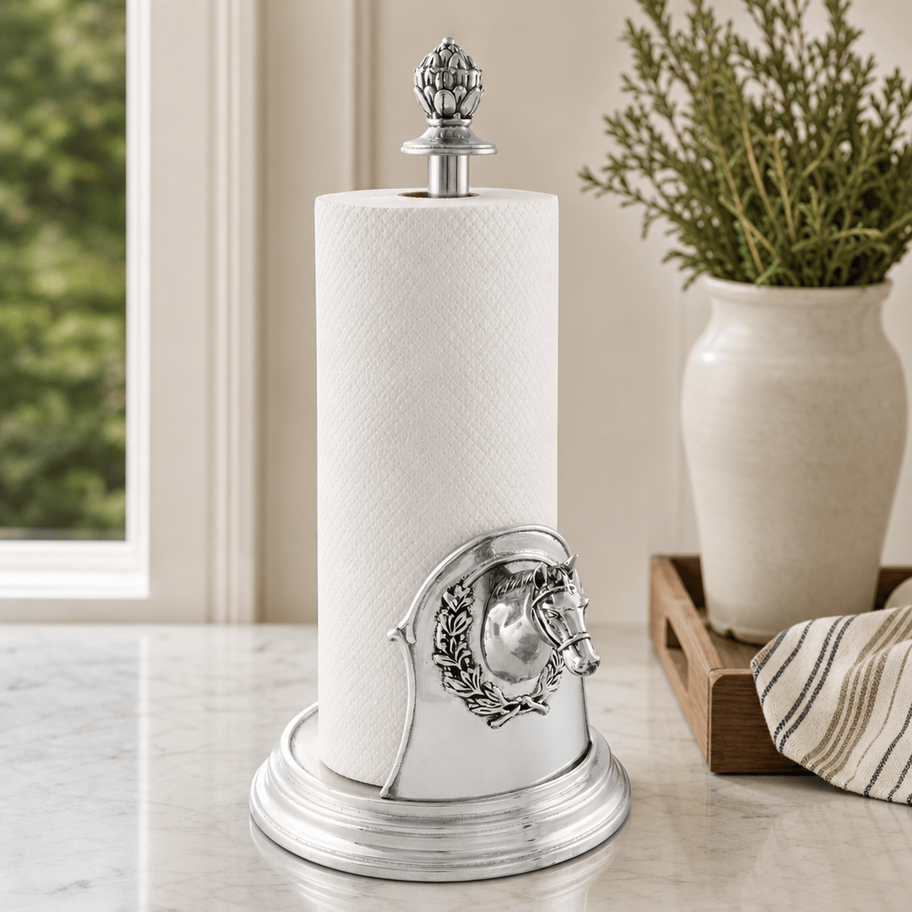 Arthur Court Equestrian Horse Head Paper Towel Holder