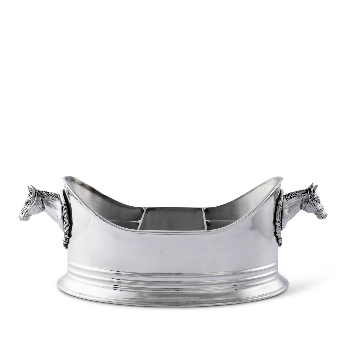 Arthur Court Equestrian Horse Head Silverware Caddy