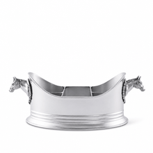 Arthur Court Equestrian Horse Head Silverware Caddy