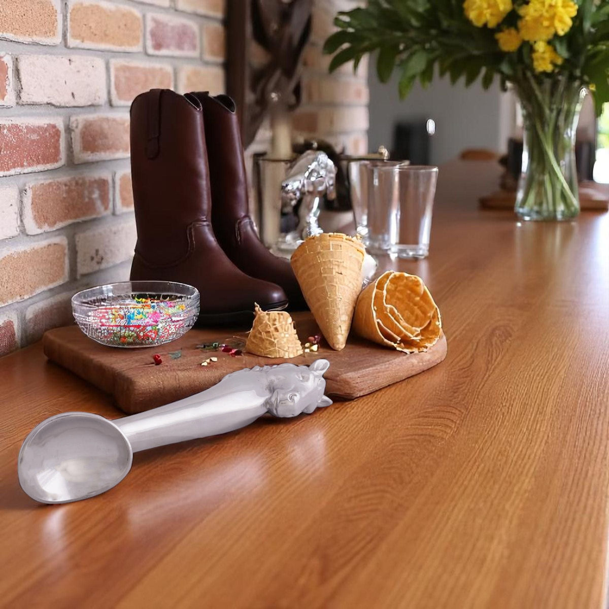 Arthur Court Equestrian Horse Ice Cream Scoop