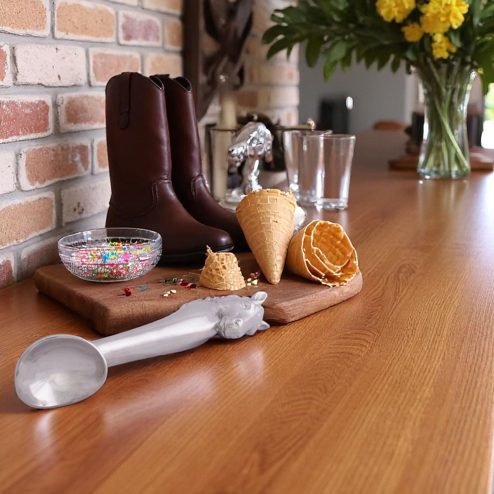 Arthur Court Equestrian Horse Ice Cream Scoop