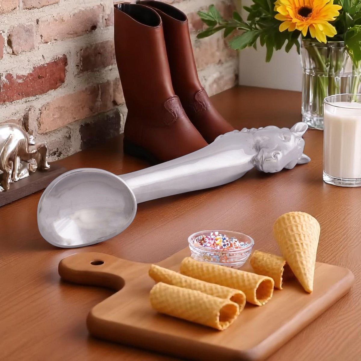 Arthur Court Equestrian Horse Ice Cream Scoop