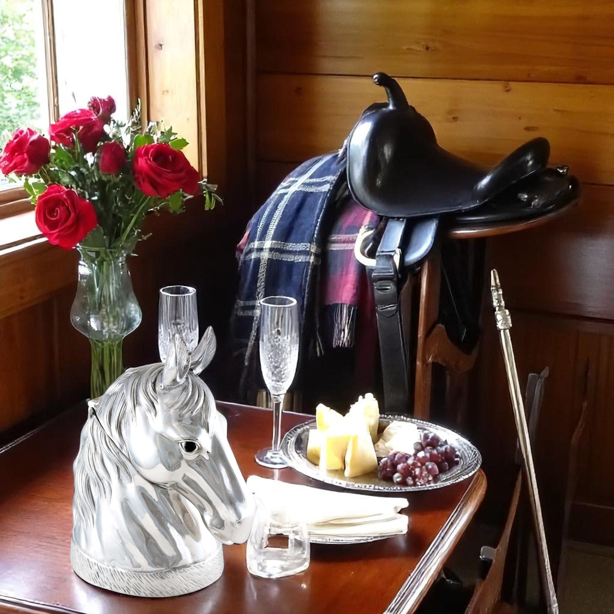 Arthur Court Equestrian Horse Ice/Wine Buckets