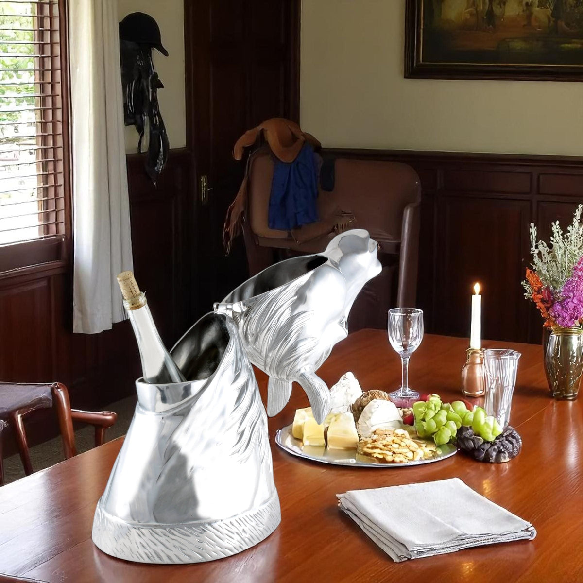 Arthur Court Equestrian Horse Ice/Wine Buckets