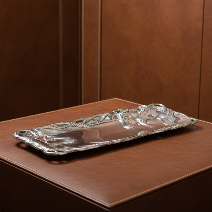 Arthur Court Equestrian Horse Oblong Tray