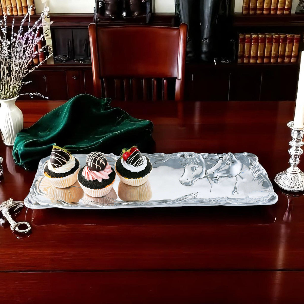 Arthur Court Equestrian Horse Oblong Tray