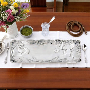 Arthur Court Equestrian Horse Oblong Tray