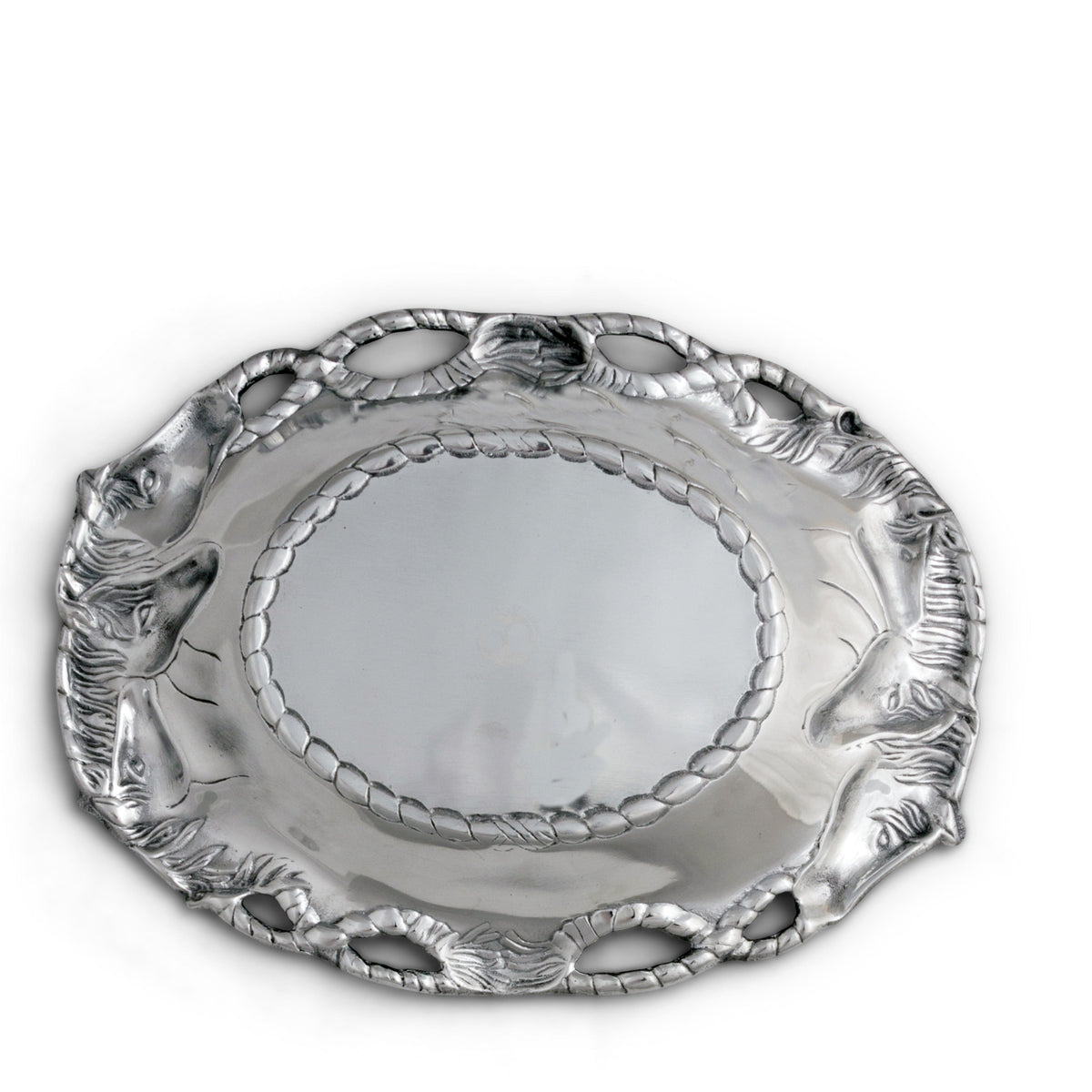 Arthur Court Equestrian Horse Oval Tray