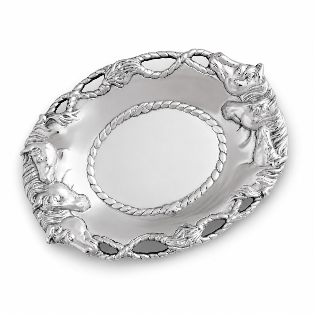 Arthur Court Equestrian Horse Oval Tray