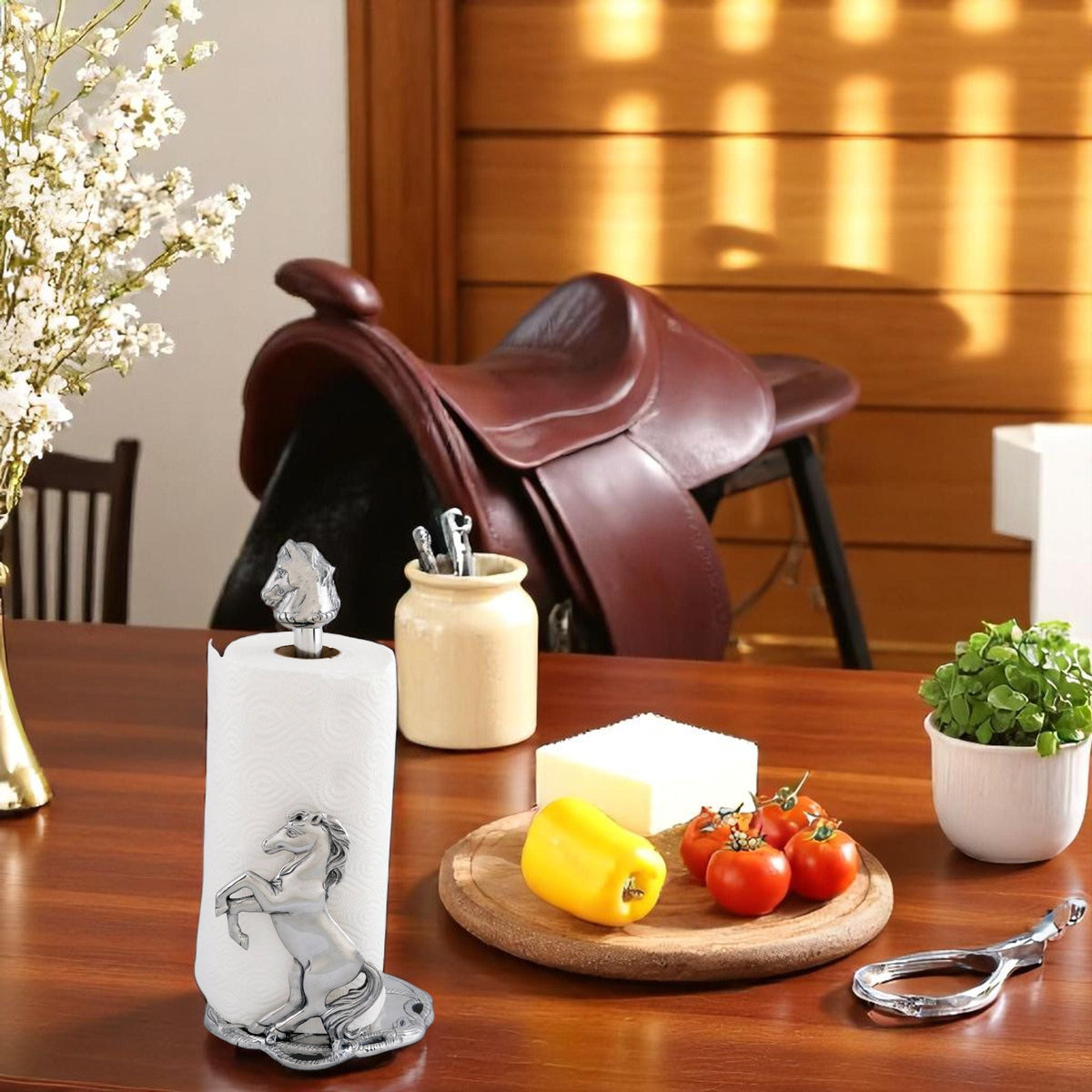 Arthur Court Equestrian Horse Paper Towel Holder