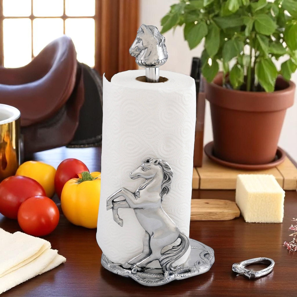 Arthur Court Equestrian Horse Paper Towel Holder